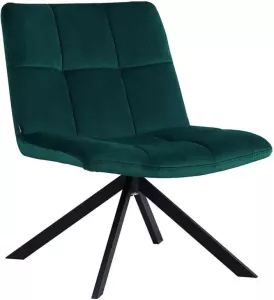 Bronx71 fauteuil velvet groen Eevi Fauteuil draaibaar fauteuil industrieel zonder armleuningen Fauteuil groen Zetel 1 persoons