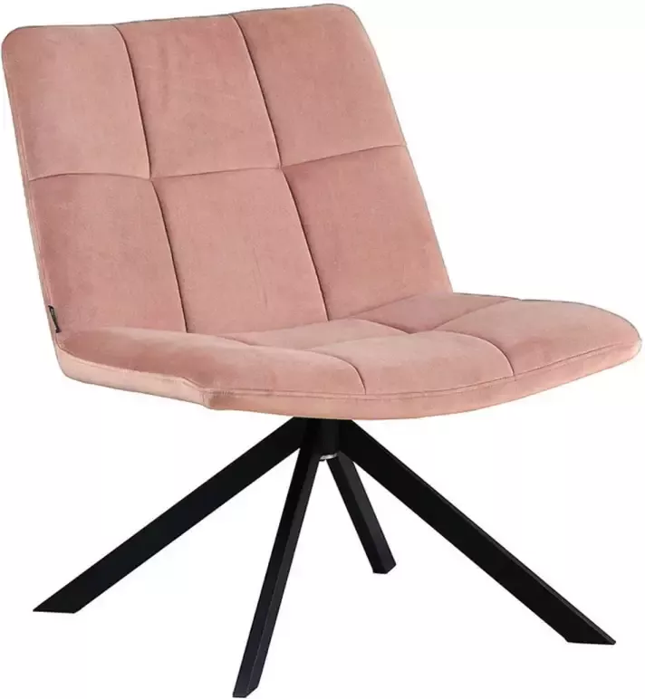 Bronx71 fauteuil velvet roze Eevi Fauteuil draaibaar fauteuil industrieel zonder armleuningen Fauteuil roze Zetel 1 persoons - Foto 1