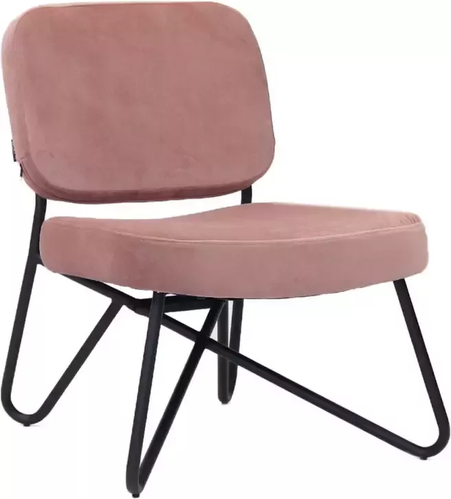 Bronx71 Fauteuil velvet Julia roze Zetel 1 persoons Relaxstoel Kleine fauteuil roze - Foto 2