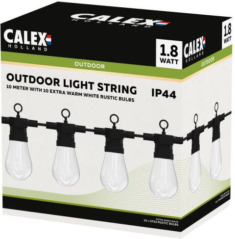 Calex Light String 10m Lichtgirlande für den Außenbereich Gartenbeleuchtung Warmweißes Licht - Foto 1