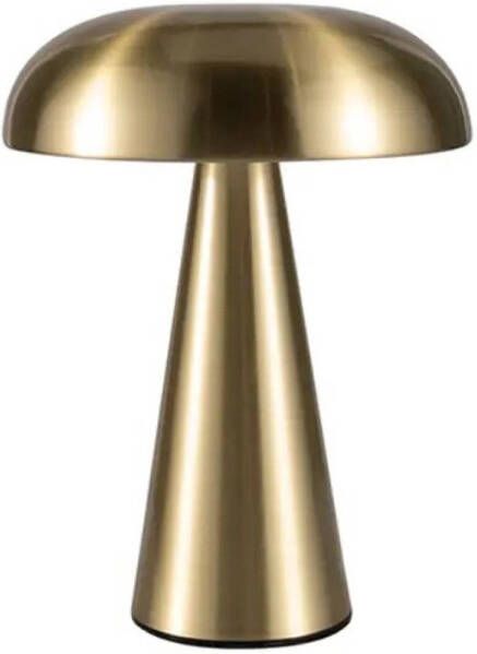 CASA DI ELTURO Design Led Diner tafellamp Retro Goud Touch bediening Dimbaar (Met ingebouwde Accu)