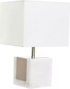 CASA DI ELTURO Design Tafellamp Marble White Cubic Zilver