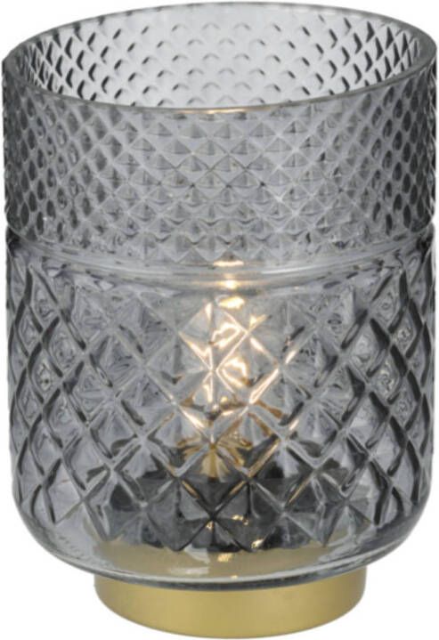 CASA DI ELTURO LED-lamp Cristal Grijs H17 cm Werkt op batterijen (incl. lamp) - Foto 1
