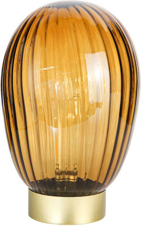 CASA DI ELTURO LED Tafellamp Amber Bruin Goud Werkt op batterijen (incl. lamp) Ø14 X 23 5 CM - Foto 1