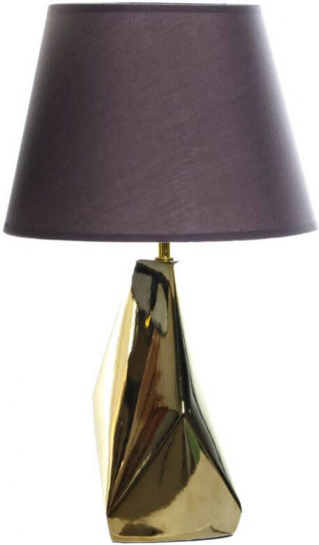 CASA DI ELTURO Tafellamp Glam Abstract Grijs Goud H50 cm - Foto 1