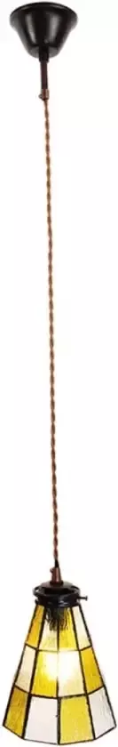 Clayre & Eef Gele Hanglamp Tiffany Ø 15*115 cm E14 max 1*40W 5LL-6199