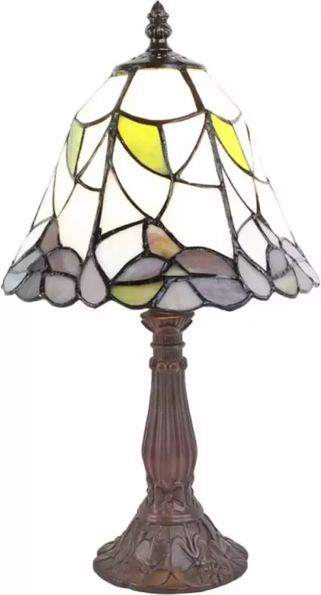 Clayre & Eef Groene Tafellamp Tiffany Ø 20*34 cm E14 max 1*25W 5LL-6225 - Foto 1