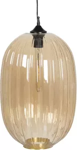 Clayre & Eef Hanglamp Ø 32x55 160 Cm Beige Metaal Ovaal Hanglamp Eettafel Hanglampen Eetkamer Beige Hanglamp Eettafel