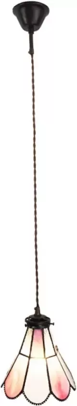 Clayre & Eef Roze Hanglamp Tiffany 18*15*115 cm E14 max 1*25W 5LL-6217 - Foto 1