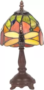 Clayre & Eef Tafellamp Tiffany Ø 15* 30 cm E14 max 1*40W 5LL-6124