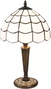 Clayre & Eef Tafellamp Tiffany Ø 25*43 Cm E27 max 1*40w 5ll-5936