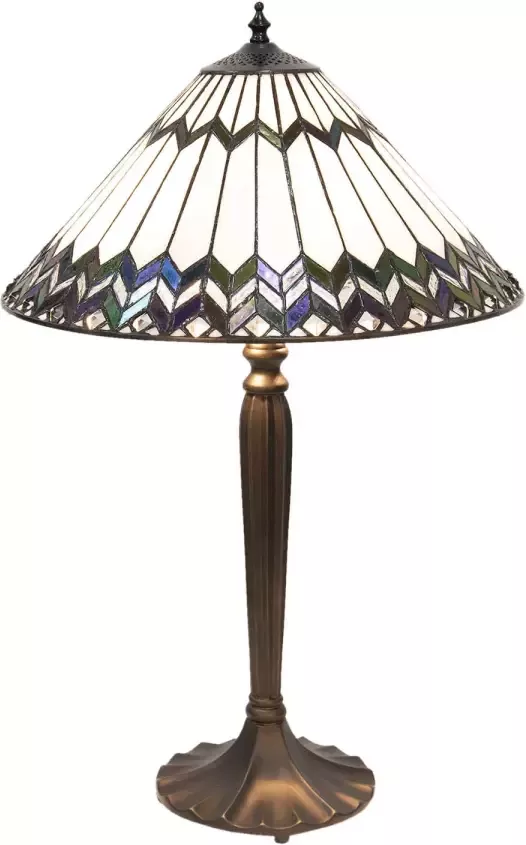 Clayre & Eef Tafellamp Tiffany Ø 40*62 cm E27 max 2*60W 5LL-5985 - Foto 1