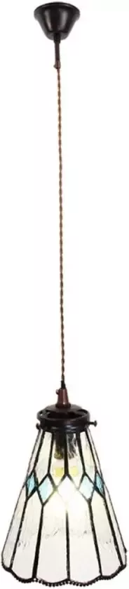 Clayre & Eef Transparente Hanglamp Tiffany Ø 15*115 cm E14 max 1*40W 5LL-6195