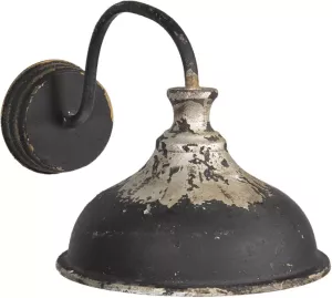 Clayre & Eef Wandlamp 40*27*25 Cm E14 max 1*25w Bruin Ijzer Rechthoek Muurlamp Sfeerlamp Bruin Muurlamp Sfeerlamp