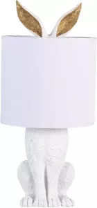 Clayre & Eef Tafellamp Konijn Ø 20*45 cm E27 max 1*60W Wit Kunststof