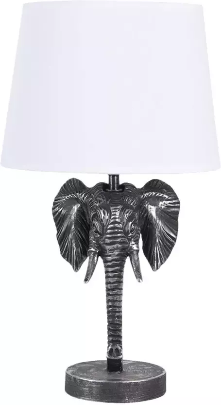 Clayre & Eef Zwarte Tafellamp olifant 25*25*41 cm E27 max 1*60W 6LMC0052
