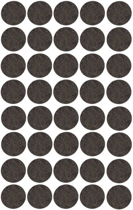 Cosy&Trendy 40x Zwarte ronde meubelviltjes antislip noppen 2 6 cm Beschermviltjes Stoelviltjes Vloerbeschermers Meubelvilt Viltglijders