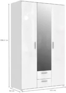 Cstore Finlandek Selkeä Witte Garderobe In Eigentijdse Stijl L 121 Cm