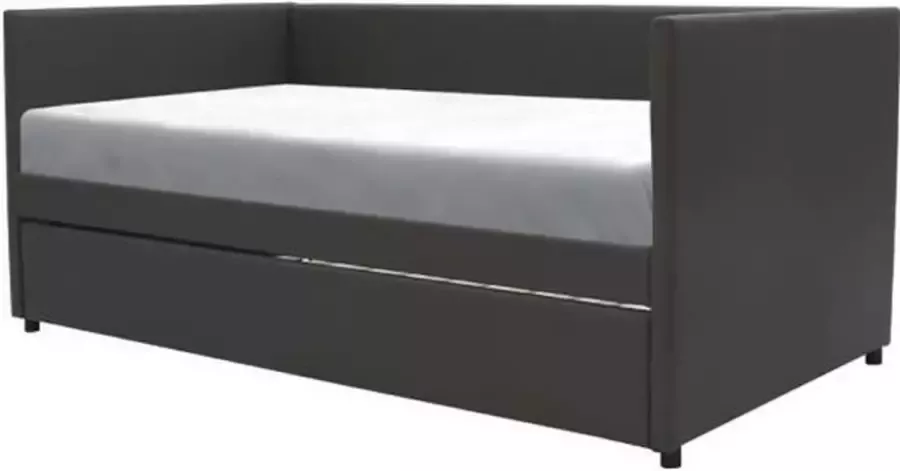 Cstore Onderschuifbed Donkergrijs Imitatie Inclusief Boxsprings 90 X 190 Cm Atlanta