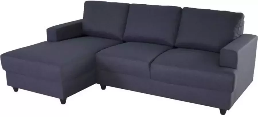 Cstore PAUL Hoekbank 4 zits links Blauwe stof Modern L 215 x D 140 cm - Foto 1
