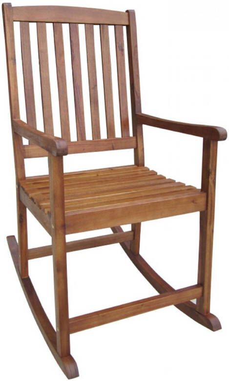 Degamo Comfortabele houten schommelstoel geolied acaciahout