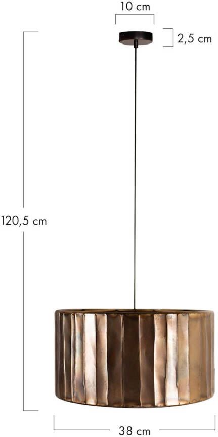 Dijk Natural Collections DKNC- Hanglamp Aurelia Metaal 38x38x20.5cm Brons