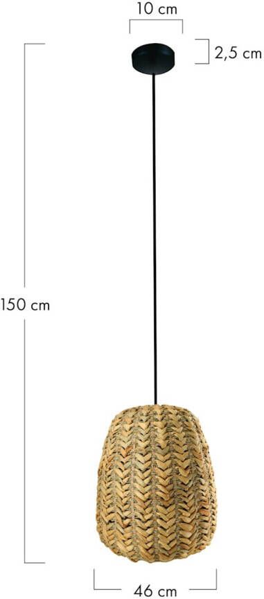 Dijk Natural Collections DKNC Hanglamp Benjamin Waterhyacinth 46x46x50cm Natuurlijk