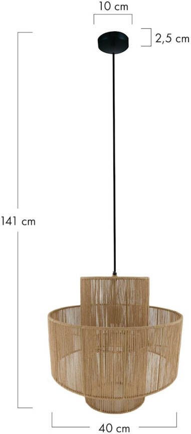 Dijk Natural Collections DKNC Hanglamp Droom Jute 40x40x41cm Bruin
