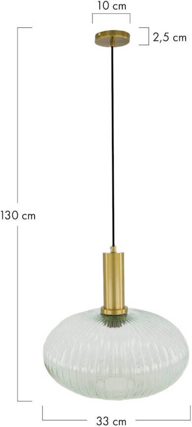 Dijk Natural Collections DKNC Hanglamp Elche Glas 30x30x28cm Transparant