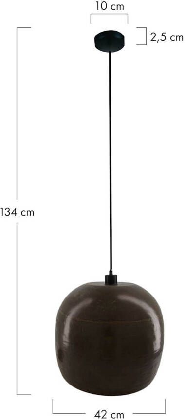 Dijk Natural Collections DKNC Hanglamp Palermo Metaal 42x42x34cm Koper