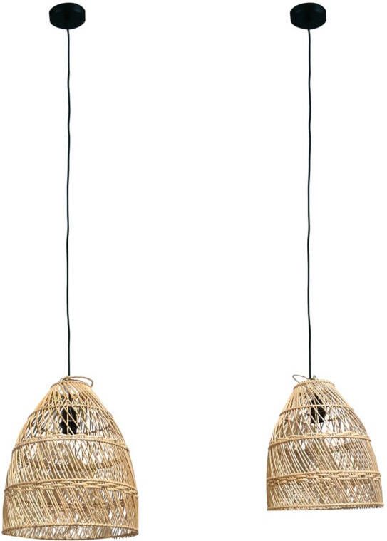 Dijk Natural Collections DKNC Hanglamp Sydney Rotan 35x35x41cm Set van 2 Natuurlijk - Foto 2