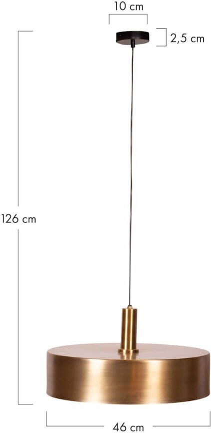 Dijk Natural Collections DKNC Hanglamp Tessa Metaal 46x46x26cm Goud