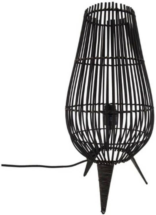 Dijk Natural Collections DKNC Staande lamp Erfurt Bamboe 28x28x58cm Zwart - Foto 2