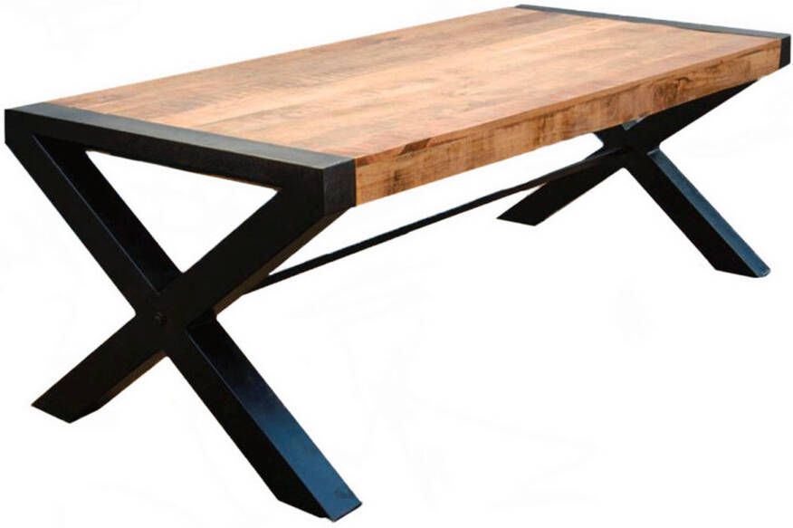 Dimehouse Ashton Eettafel 180 x 90 cm Industrieel X-Poot Hout