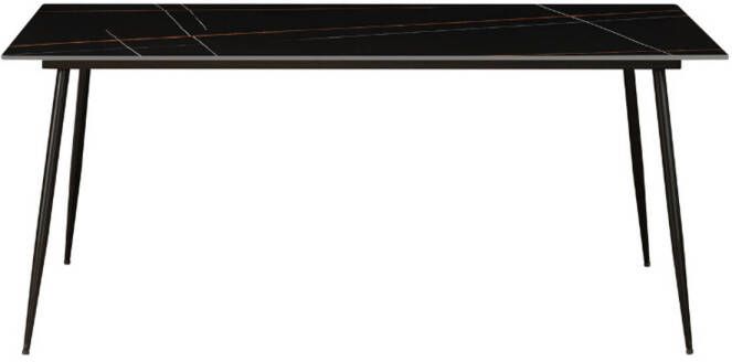 Dimehouse Eettafel Jules 190x90 cm marmerlook zwart