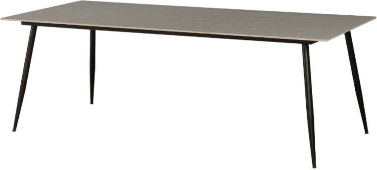 Dimehouse Eettafel Jules 210x100 cm marmerlook grijs - Foto 1
