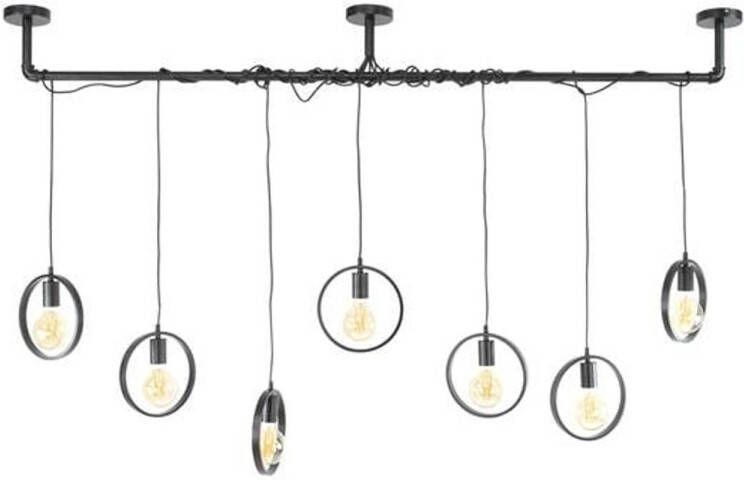 Dimehouse Hanglamp Hennes 7-lichts rond metaal