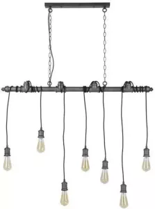 Dimehouse Hanglamp Industrieel Loua Oud Zilver 7-lichts