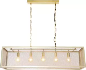 Dimehouse Industrieel Hanglamp Aiden 5-lichts Goud
