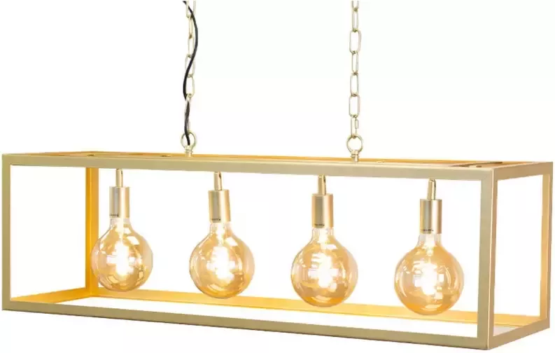 Dimehouse Industriële hanglamp Aiden 4-Lichts goud
