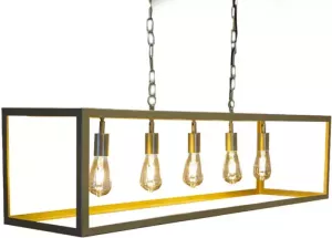 Dimehouse Industrieel Hanglamp Duncan 5-lichts Goud