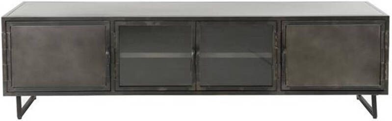 Dimehouse Industrieel TV-meubel Finye zwart metaal 180x40x50 cm