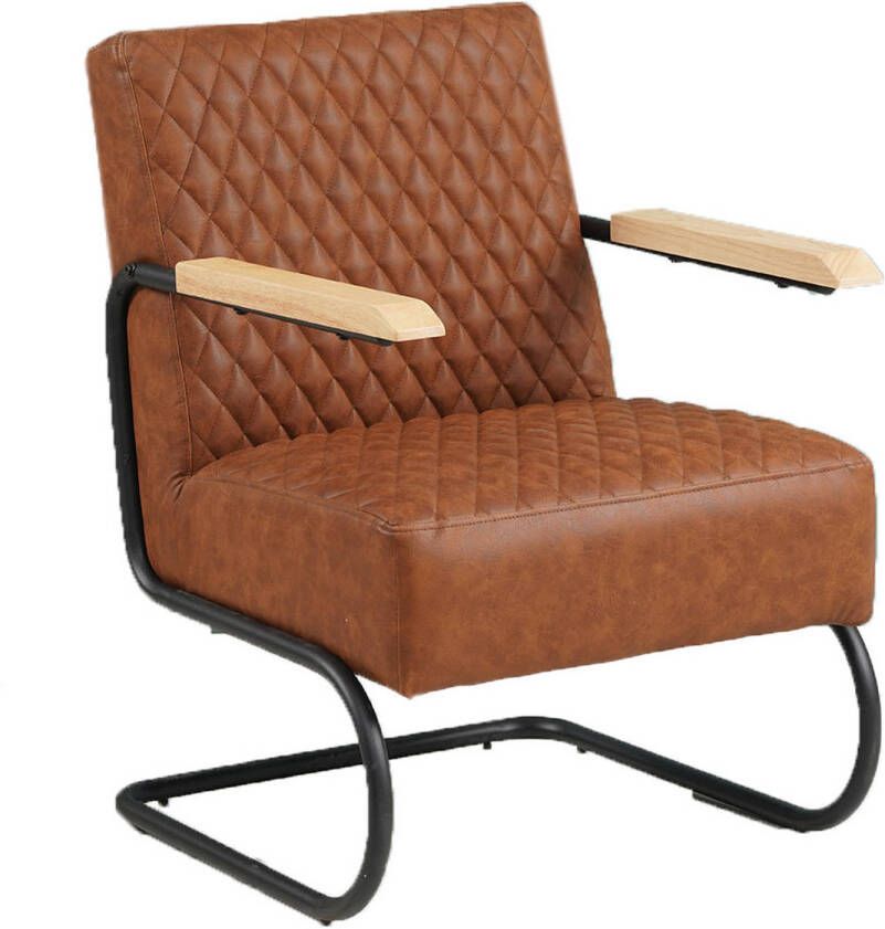 Dimehouse Industriële fauteuil Lars cognac