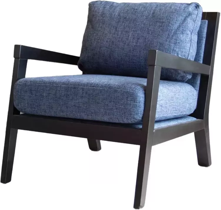 Dimehouse Industriële fauteuil Morris stof blauw
