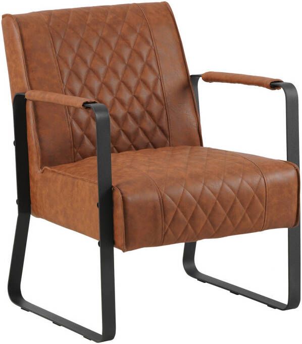 Dimehouse Industriële fauteuil Peter Cognac - Foto 1