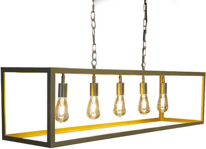 Dimehouse Industriële hanglamp Aiden 5-lichts goud