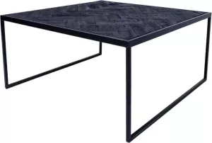 Dimehouse Industriële Salontafel Dulce 80x80 Cm Zwart Visgraat