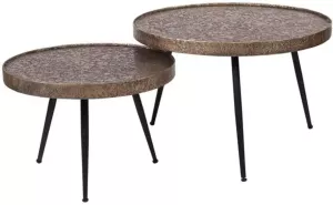 Dimehouse Industriële Salontafel Set Aron Antiek Brons
