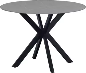 Dimehouse Ronde Eettafel Yuna Ø110 Cm Marmerlook Grijs
