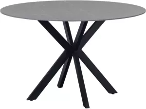 Dimehouse Ronde Eettafel Yuna Ø120 Cm Marmerlook Grijs